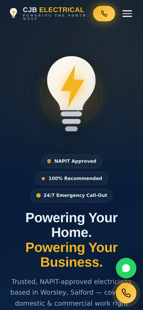 CJB Electrical on mobile