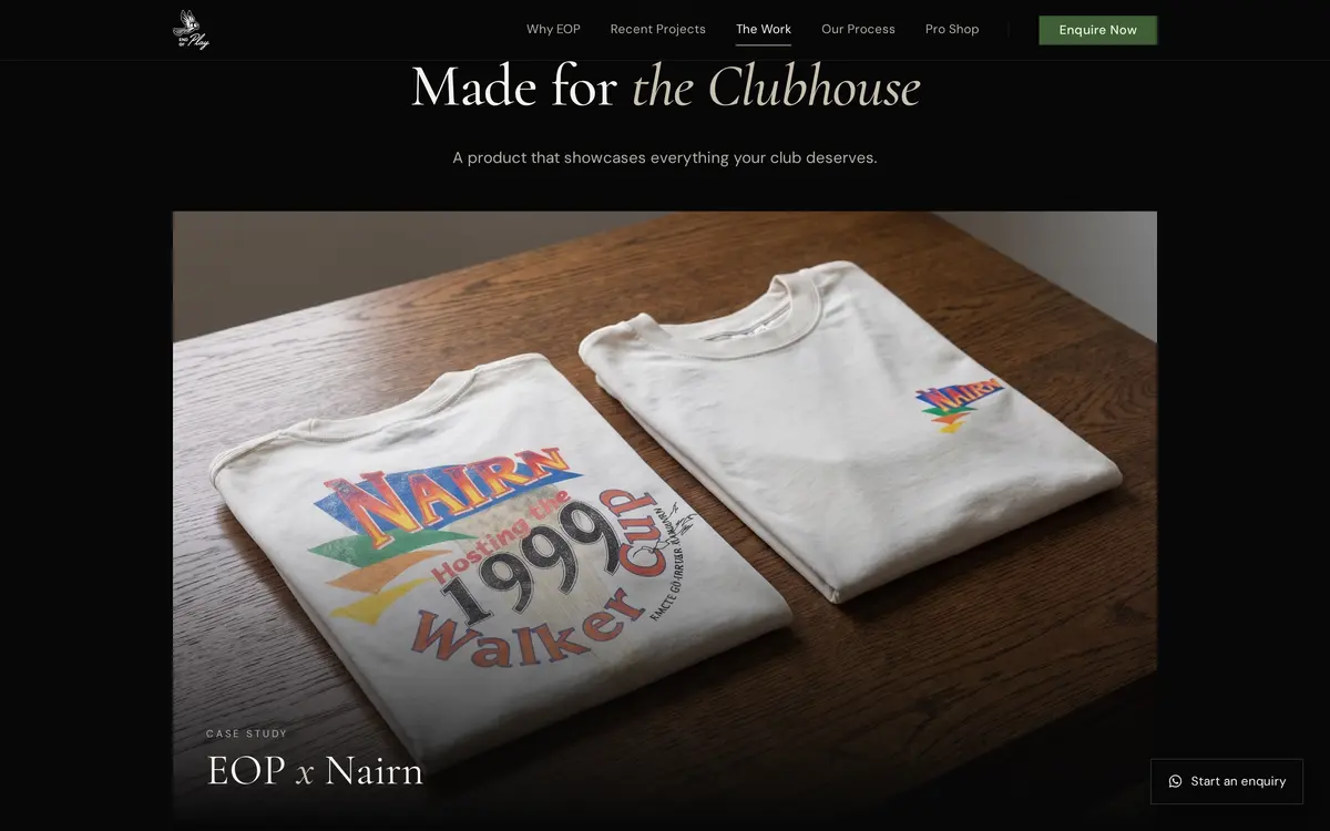 End of Play Golf — the EOP x Nairn project story