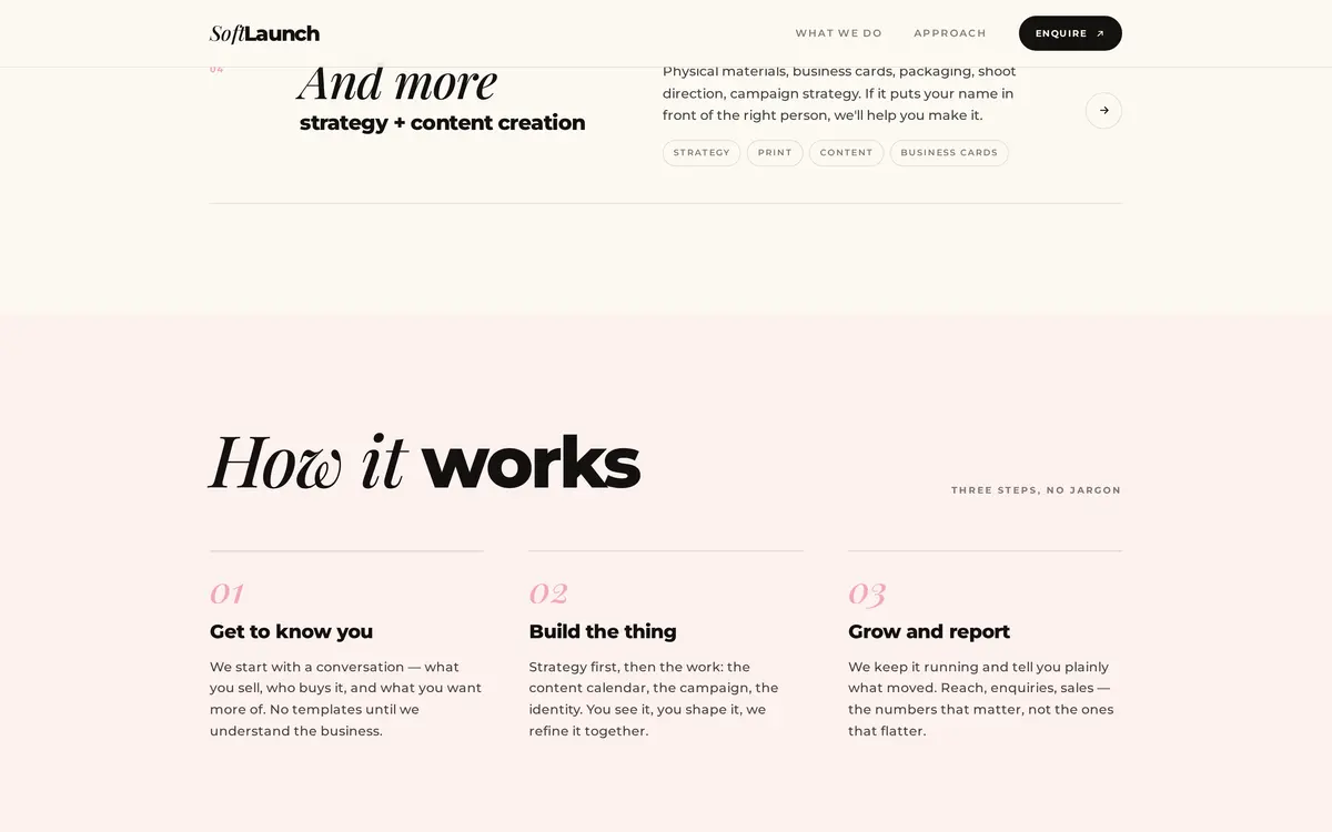 SoftLaunch — how it works, three steps